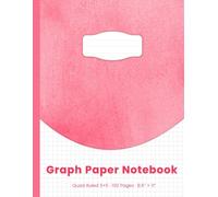 Graph Paper Composition Notebook - Quad Ruled Grid Paper, 100 Pages, Pink Cover: Cute Math & Science Journal for Students, Teachers & Kids | Graph Paper Notebook for School & Home