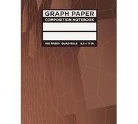 Graph Paper Composition Notebook: Resilience Shades of Mocha Brown Polygonal Abstract Design | 8.5 x 11 Inches, 100 Pages, 4x4 Quad Ruled for ... | Perfect for Artists, Students, & Engineers