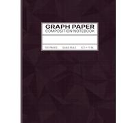 Graph Paper Composition Notebook: Shades of Aubergine Purple Low-Poly Design | 8.5 x 11 Inches | 100 Quad-Ruled Pages | Perfect for Students & Professionals