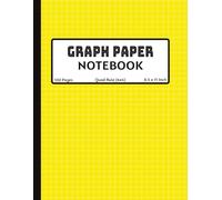 Graph Paper Composition Notebook: Yellow | Quad Ruled 4x4, Grid Paper for Math and Science Students | 8.5 x 11 inches, 100 Pages | Math Notebook for graphing