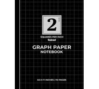 Graph Paper Notebook 2 Squares Per Inch - Indexed | Black Series | Designed for Organized and Professional Work: Modern Black Minimalist Design | ... and Students | 110 Pages | 8.5 x 11 Inches