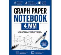 Graph Paper Notebook: 4 mm Square Grid Paper for Math, Science, Engineering, Graphing and Technical Drawing