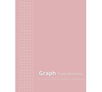 Graph Paper Notebook - 4x4 Grid - 8.5 x 11 - 100 Pages: Quadrille Composition Book for Math, Science & Engineering Students, School & Work - Quad Ruled 4 Squares per Inch - Pink