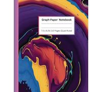 Graph Paper Notebook: 5x5 Quad Ruled Graphing Grid Paper | 110 Pages | 7.5 x 9.25 | Fluid Art Journal for Math and Science Students