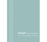 Graph Paper Notebook - 8.5 x 11 - 1/5 Inch Squares - 100 Pages: Grid Paper Composition Book for Math, Science & Engineering Students, School & Work - Quad Ruled 5 Squares per Inch (5x5) - Dusty Aqua