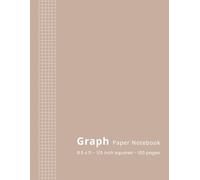 Graph Paper Notebook - 8.5 x 11 - 1/5 Inch Squares - 100 Pages: Grid Paper Composition Book for Math, Science & Engineering Students, School & Work - Quad Ruled 5 Squares per Inch (5x5) - Mocha
