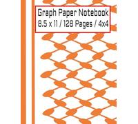 Graph Paper Notebook / 8.5 x 11 / 128 Pages / 4x4: Ideal for Drawing, and Science Projects, Geometry, Algebra, and Engineering Work, Architects, and Designers