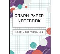 Graph Paper Notebook 8.5 x 11 / 180 Pages / 4x4 Grid: Composition Exercise Book - 4 Squares per Inch Grid Paper - Ideal for School, Engineering, ... for Education & Work) - Larger 180 Page Book