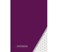 Graph Paper Notebook - A4 Portrait Format | 1/2 Inch (0.5") Isometric Grid | Edge-to-Edge Layout |Vertical Triangle Grid Lines | Double-Sided Pages | For Drawing, 3D Design & Projects | Grape color