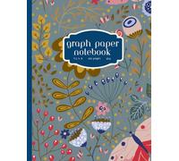 Graph Paper Notebook for Math, School, and Work--Floral2!: 8.5x11 | 4x4 Quad Grid | 120 pages