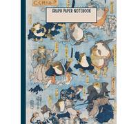 Graph Paper Notebook: Japanese Samurai frogs | Vintage Comic Art | Quad ruled 4x4, large size 8.5x11 inches, 140 pages