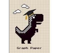 Graph Paper Notebook | Pixel Art Dinosaur Cover | 4x4 Quad Ruled | 8.5 x 11 Inches | 110 Pages