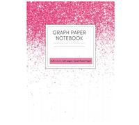 Graph Paper Notebook: Quad Ruled 4x4 Grid, 120 Pages, 8.25 x 11 in - Pink Glitter Graph Paper Notebook for Girls, Math, Science, STEM, or School
