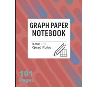 Graph Paper Notebook: Quad Ruled 8.5 x 11 inch, 101 Pages | Large Graphing Notebook for Students, Math, Science, Drawing, and Engineering