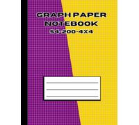 GRAPH PAPER NOTEBOOK S4-200-4x4: dual color cover and 200 pages/100 sheets with 4x4 squares/inch paper grid for mathematic, engineering, architecture, creative sketching, structured charts and more