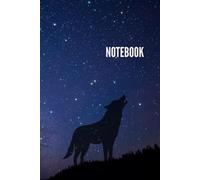 Graph Paper Notebook: Wolf In The Forest: 6” x 9” - 110 Pages: Starry Night Wolf Journal, Aesthetic Notebook, Perfect For School, College, Work Or Office