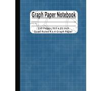 Graph Paper Quad Ruled Notebook, Grid Graph Paper, 4x4: Composition Exercise Book, quad ruled, Grid Graph Paper, 4 Squares, 4x4 quad ruled Graph ... Work, Drawing, for education and work