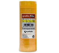 Graphe 19330800 - Pack de 8 Bandes adhésives, 19 mm x 33 m