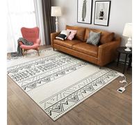 Graphene Tapis chauffant électrique - Grand tapis chauffant de style marocain avec contrôle de température programmé pour salon, chambre, cuisine, bureau