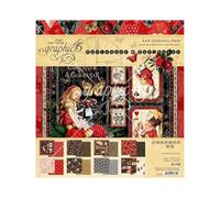 Graphic 45 Collection Curiouser & Curiouser - Lot de 20,3 x 20,3 cm