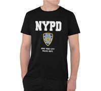 Graphic Impact Inspired New Yorker Police T-shirt humoristique - Noir - 9-11 ans
