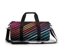 Graphic Lines Sac de sport pour homme et femme avec compartiment à chaussures, poche humide, style 45 cm/22,9 cm/22,9 cm, Style :, 17.7in/9in/9in