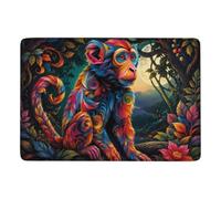 Graphic Monkey Magic Tapis De Salon 150 X 100 Cm, Antidérapant Pour Salon | Tapis de chambre pour l'automne, avec impression par transfert thermique; pour chambre et salon