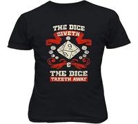 Graphic Shirt Dice Giveth Novelty Tee DND Men's T Shirt Black XXL