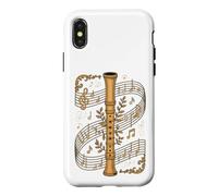 Graphic Vintage Recorder Music Notes Aesthetic Coque pour iPhone X/XS