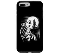 Graphic Wolf Howling Moon Forest Nature Wildlife Animal Coque pour iPhone 7 Plus/8 Plus