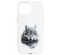 Graphic Wolf on the Hunt - Forest Wildlife Nature Tee Coque pour iPhone 15