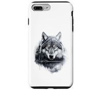 Graphic Wolf on the Hunt - Forest Wildlife Nature Tee Coque pour iPhone 7 Plus/8 Plus