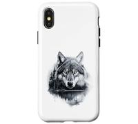 Graphic Wolf on the Hunt - Forest Wildlife Nature Tee Coque pour iPhone X/XS