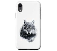 Graphic Wolf on the Hunt - Forest Wildlife Nature Tee Coque pour iPhone XR