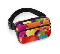 Graphics Love HeartsGraphics Love Hearts Sac banane tendance avec sangle réglable pour entraînement en plein air cyclisme Unisexe Blanc 20 x 13 cm, blanc, 20x13cm, Sac banane