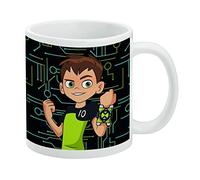 GRAPHICS & MORE Ben 10 Ben Tennyson Tasse à café en céramique - Cadeau fantaisie pour café, thé et boissons chaudes - 325 ml - Blanc