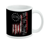 GRAPHICS & MORE We The People - Tasse à café en céramique - Cadeau fantaisie pour café, thé et boissons chaudes, 325 ml, blanc