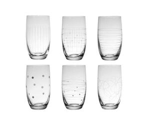GRAPHIK Gobelet Haut Verre Gravé 33 cl - Les 6