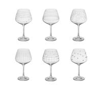 Table Passion Verre à dégustation GRAPHIK 58 cl en verre gravé Coffret de 6