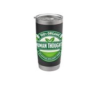 Graphique 100% organique pensées humaines anti-IA Gobelet isotherme en acier inoxydable double paroi