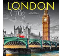 Graphique 2024 London Glitz Mini Wall Calendar | 7” x 7” | Thick Paper | Home & Office Organizer | Large Monthly Grid | 3 Languages & Marked Holidays | 4 Month Preview Page for 2025