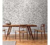 Livingwalls Papier peint photo 398431 - Effet 3D - Gris - Papier peint intissé de qualité supérieure avec motif sur 3,71 m x 2,80 m - Fabriqué en Allemagne