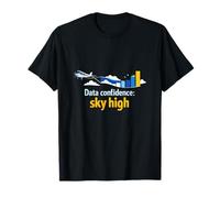 Graphique à Barres d'avion Data Confidence Sky High Data Science T-Shirt