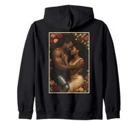 Graphique Africain Guerrier et Princesse Amour Sweat à Capuche