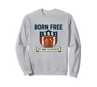 Graphique américain amusant Born Free But Now I'm Expensive USA Sweatshirt