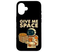 Graphique Amusant Astronaute Pizza - Give Me Space Coque pour iPhone 16