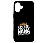 Graphique Amusant de Baseball « Nana Saying Proud Loud » Coque pour iPhone 16