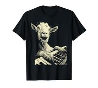 Graphique Amusant de chèvre Jouant du Piano, Musicien, pianiste T-Shirt
