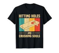 Graphique Amusant de Cornhole frappant Les Trous et écrasant Les âmes T-Shirt