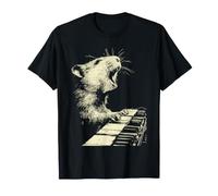 Graphique Amusant de Hamster Jouant du Piano, Musicien, pianiste T-Shirt
